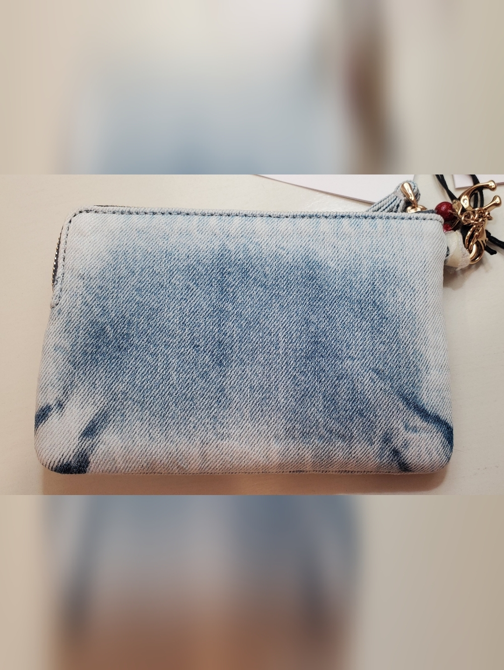 💕Coach Corner Zip Wristlet in LOVED DENIM with Charms!!💕 - Picture 6 of 6